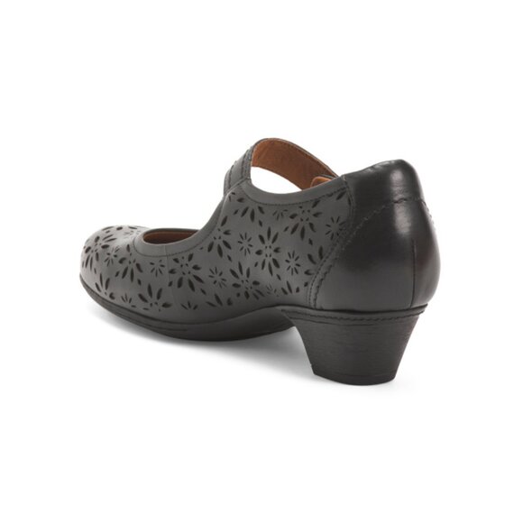 COBB HILL ROCKPORT Black Leather Alesia Comfort Mary Jane Pumps - Picture 2 of 2